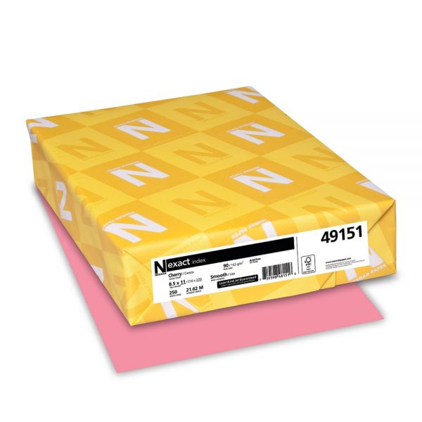 Neenah Paper® Exact Index 90# Cherry Card Stock 8.5x11 in. 250 Sheets per Ream